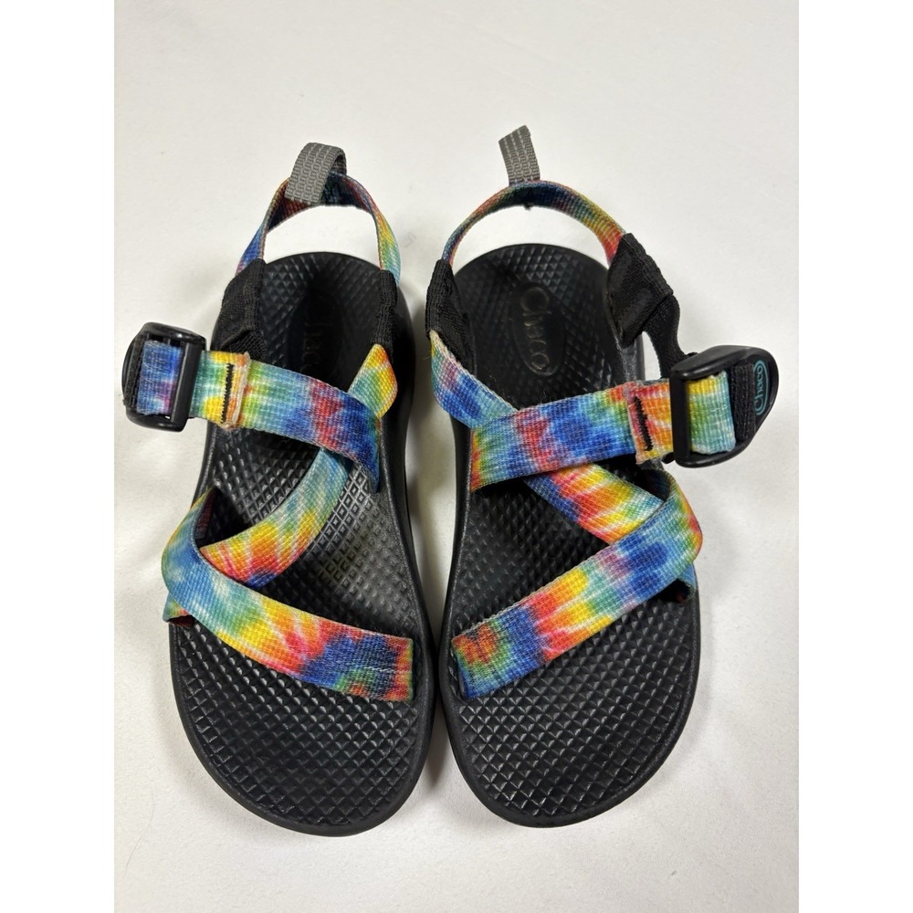 Chaco Kids Z1 EcoTread Sandals JCH199812 Rainbow Tie Dye Youth Size 12 Hiking